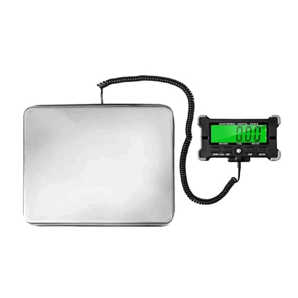 Elektronisk postvåg, 200 kg kapacitet, 0,05 kg precision, konstruktion i rostfritt stål,VIT