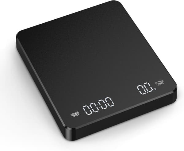 OBOSOE Högprecision USB-laddningsbar digital kaffevåg med timer – för espresso, pour-over och hembakning