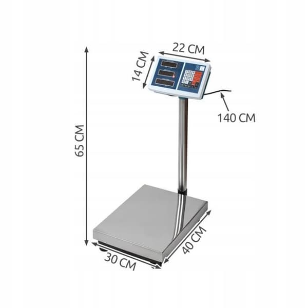 Balansplattform - Professionell - 100 kg - LCD-display - Rostfritt stål - Justerbara fötter