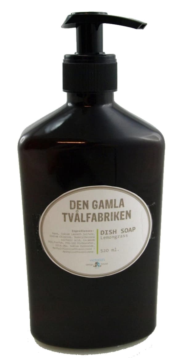 Vaskemiddel med pumpe citrongræs 520ml
