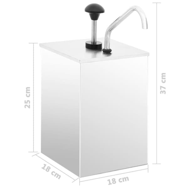 vidaXL Sausedispenser rustfritt stål 3,5 L