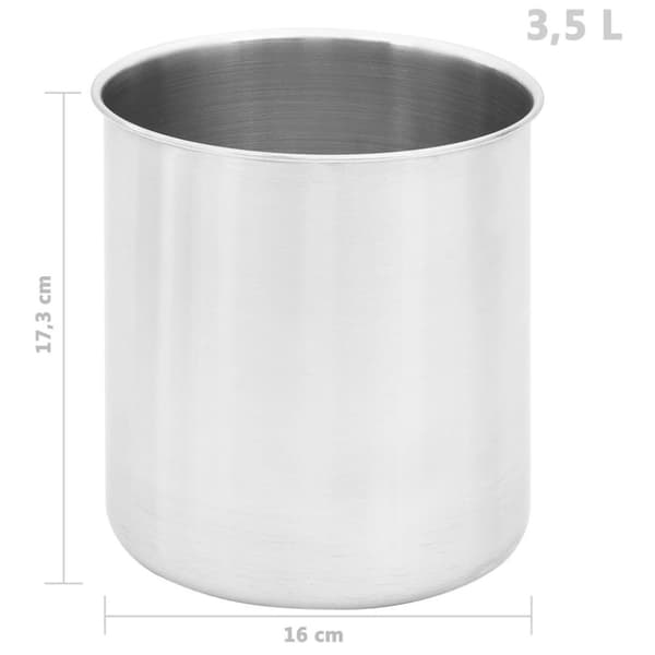 vidaXL Sausedispenser rustfritt stål 3,5 L