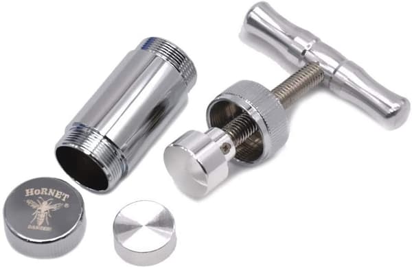 Pollen press in aluminum by Hornet