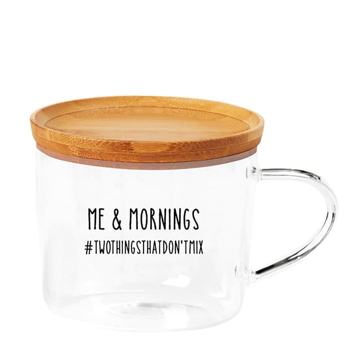 Kaffekopp med guldtext