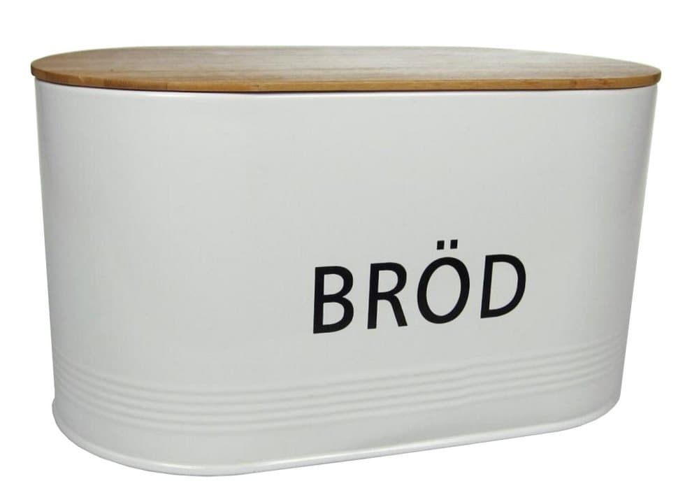 Brödlåda Plåt Vit 33 cm
