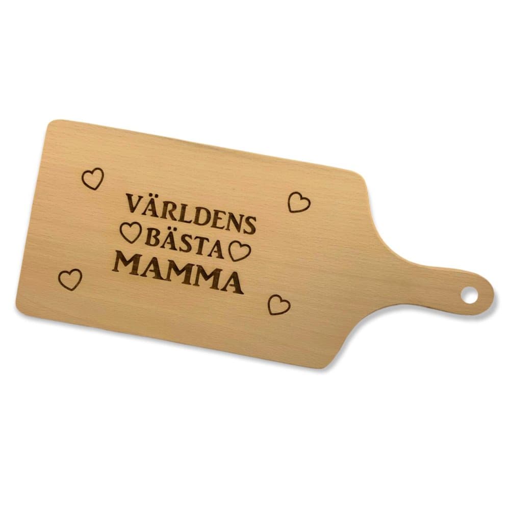 Personlig skärbräda i bok - världens bästa mamma