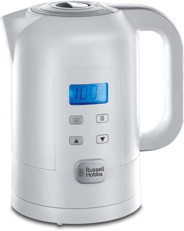 Russell Hobbs Precision vattenkokare, 1.7l, 2200W, digital temperaturinställning, LCD-display, 25°C-100°C justerbar temperatur,