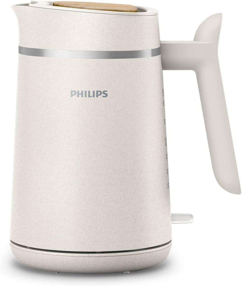 Philips Vattenkokare - Eco Conscious Edition, 1.7L Kapacitet, Indikatorlampa, Vridbar Basplatta, Silkesvit Matt (HD9365/10)
