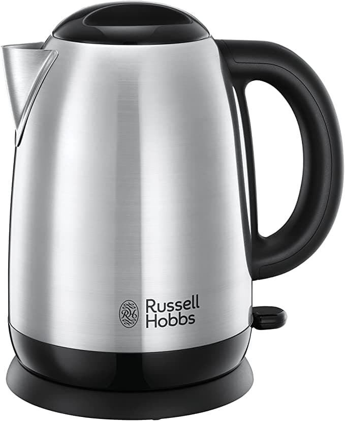 Russell Hobbs Adventure vattenkokare, 1.7l, 2400W, avtagbart kalkfilter, vattennivåindikator, rostfritt stål, 23912-70
