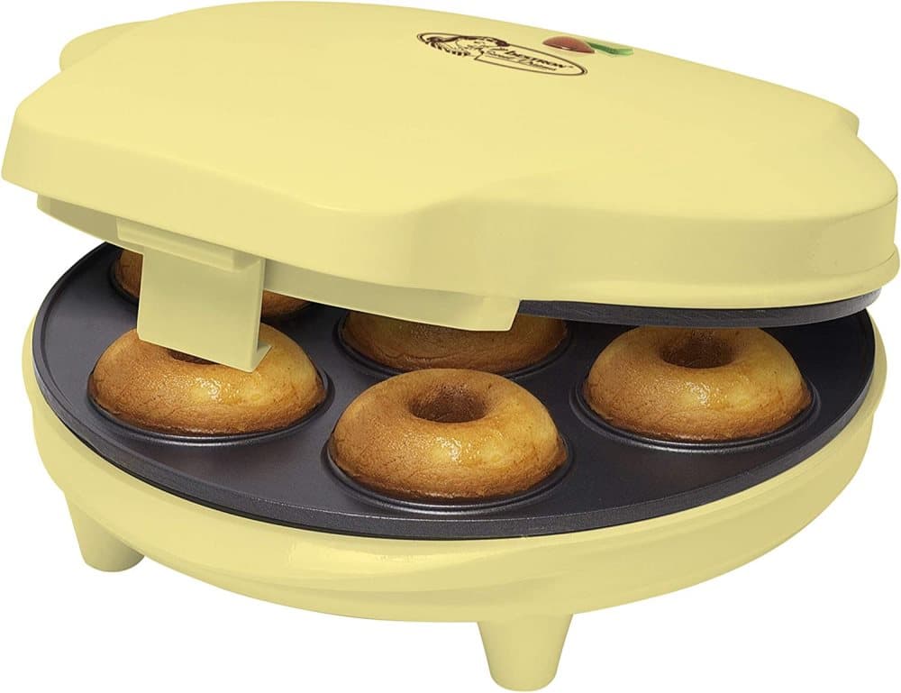 Bestron Munkmaskin i retrodesign, Sweet Dreams, non stick-beläggning, 700 watt, gul