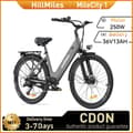 Pikkukuva 1 / 11: HillMiles Mile City 1 Sähköpyörä Aikuisille 250W, 36V, 13 Ah Akku, Naisten Sähköpyörä, 26 Tuuman Rengas, Kaupunkisähköpyörä