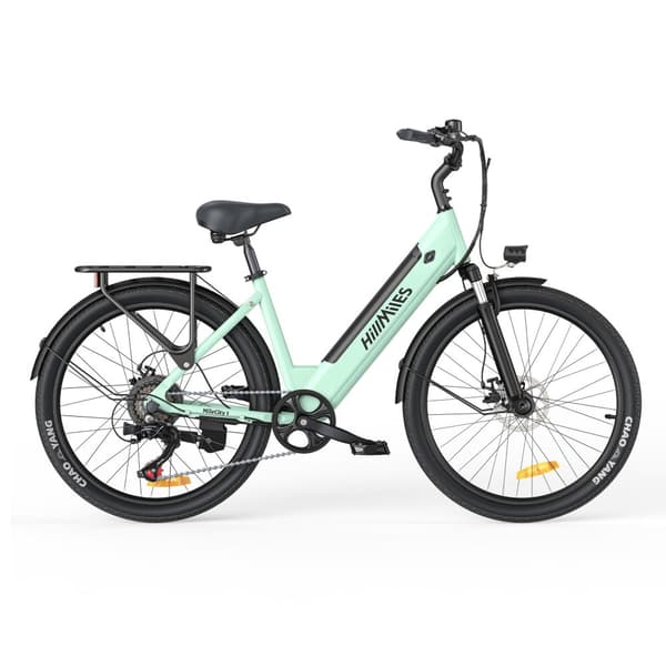 HillMiles Mile City 1 Sähköpyörä Aikuisille 250W, 36V, 13 Ah Akku, Naisten Sähköpyörä, 26 Tuuman Rengas, Kaupunkisähköpyörä