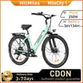 Pikkukuva 1 / 11: HillMiles Mile City 1 Sähköpyörä Aikuisille 250W, 36V, 13 Ah Akku, Naisten Sähköpyörä, 26 Tuuman Rengas, Kaupunkisähköpyörä