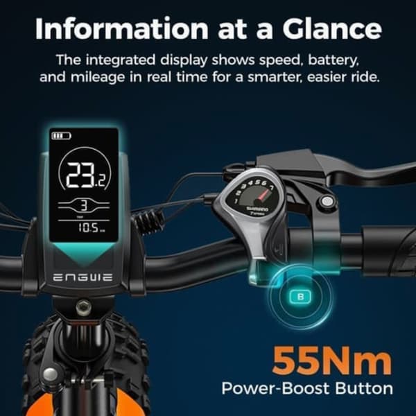ENGWE EP-2 BOOST Elcykel För Vuxna 250W Motor Elcykel 48V13AH Batteri Hopfällbar Elcykel 20 Tums Elcykel med Feta Däck