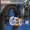 Miniatyrbild 7 av 11: ONESPORT W66 Elcykel För Vuxna 500W Motor Elcykel 48V 13.5Ah Batteri herr Elcykel 20 Tum Feta Däck Herr El-mountainbike