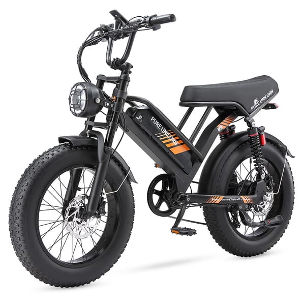 PURE UNICORN U5 Miesten Sähkömaastopyörä 1000 W Moottorilla, Sähköpyörä 48 V 19,2 Ah Akulla, Aikuisille, Sähköpyörä 20 Tuuman Paksuilla Renkailla
