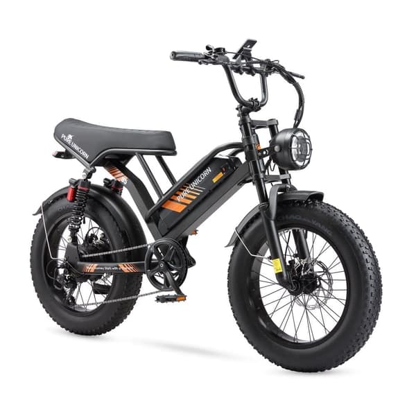 PURE UNICORN U5 Herr El-Mountainbike 1000W Motor Herr Elcykel 48V19.2Ah Batteri Vuxen Elcykel 20 Tum Fat Tire Elcykel