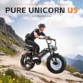 Miniatyrbild 6 av 11: PURE UNICORN U5 Herr El-Mountainbike 1000W Motor Herr Elcykel 48V19.2Ah Batteri Vuxen Elcykel 20 Tum Fat Tire Elcykel