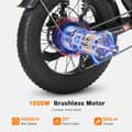 Miniatyrbild 8 av 11: PURE UNICORN U5 Herr El-Mountainbike 1000W Motor Herr Elcykel 48V19.2Ah Batteri Vuxen Elcykel 20 Tum Fat Tire Elcykel