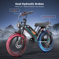 Miniatyrbild 10 av 11: PURE UNICORN U5 Herr El-Mountainbike 1000W Motor Herr Elcykel 48V19.2Ah Batteri Vuxen Elcykel 20 Tum Fat Tire Elcykel