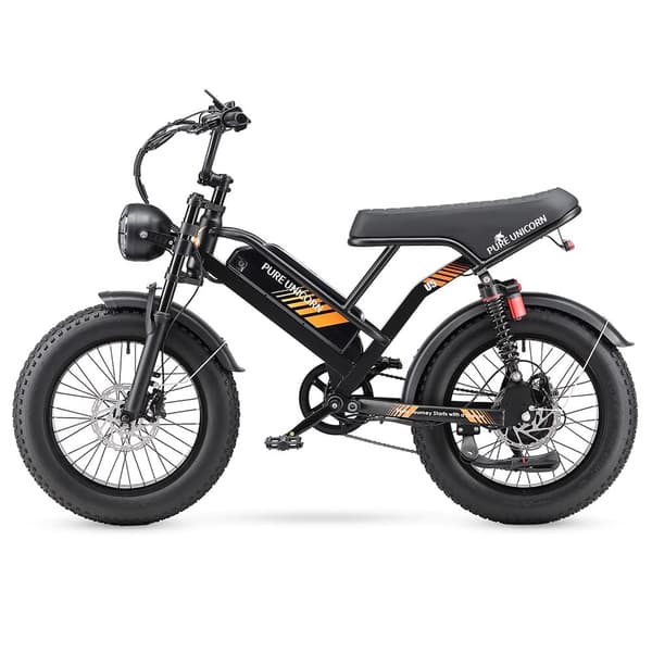 PURE UNICORN U5 Herr El-Mountainbike 1000W Motor Herr Elcykel 48V19.2Ah Batteri Vuxen Elcykel 20 Tum Fat Tire Elcykel