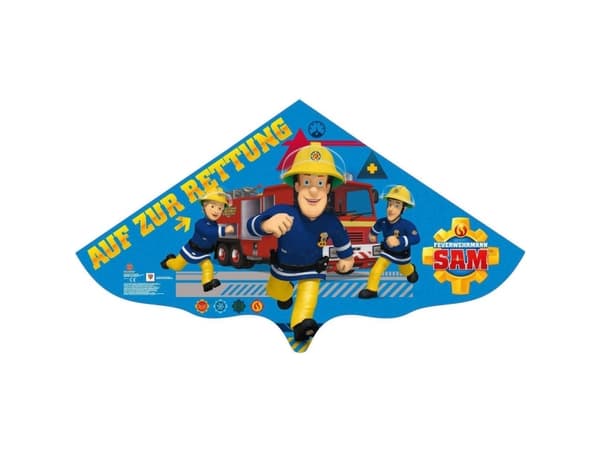 Paul Günther 1217 - Children's Kite With Fireman Sam Motif, Single Line Kite