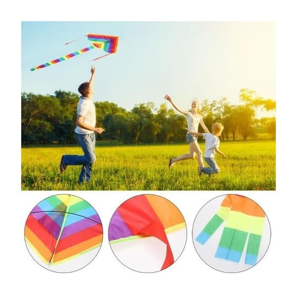 Rainbow nylondrake - Märke - Modell - Storlek: 95 x 48 x 120 cm - Material: nylon