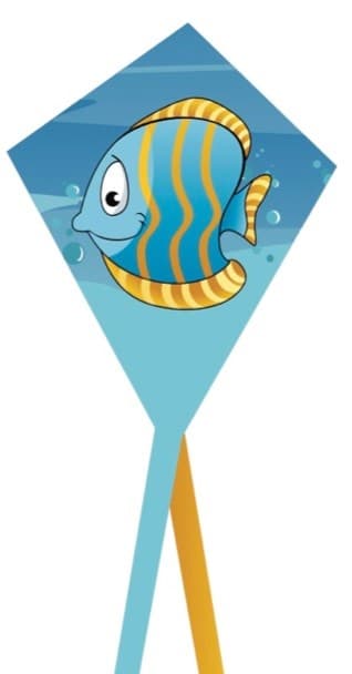 Airow Sea Life Fisk drake till barn från 3 år, 40 x 50 cm