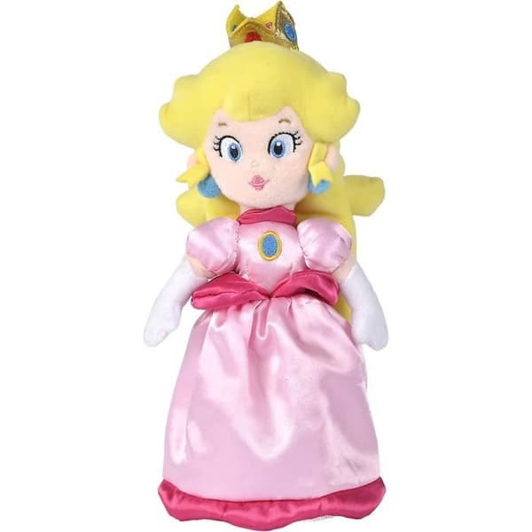 Super Mario Peach plyschleksak - Simba Toys - 27 cm - Rosa - För barn från 3 år och uppåt