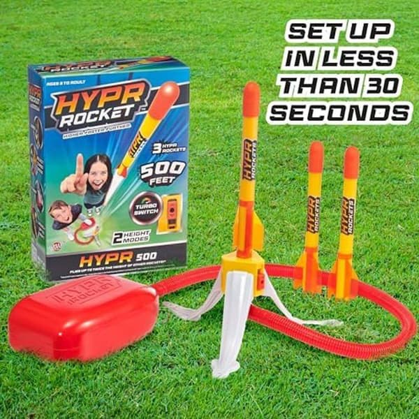 BANDAI Hypr Rocket Jump 500 Rocket Launcher - Wow Stuff 3 - WS01400 Multicolor - Flyg högre, snabbare, längre.