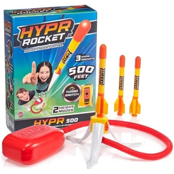 BANDAI Hypr Rocket Jump 500 Rocket Launcher - Wow Stuff 3 - WS01400 Multicolor - Flyg högre, snabbare, längre.