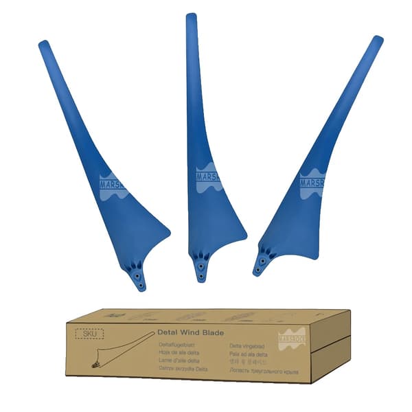Delta Wing Blade til Vindgenerator, Længde 630mm, Farver Sort, Hvid, Blå, Rød,Blå, 3 klinger, Kun blad