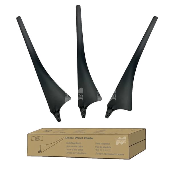 Delta Wing Blade til Vindgenerator, Længde 630mm, Farver Sort, Hvid, Blå, Rød,Sort, 3 klinger, Kun blad