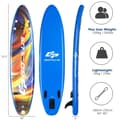 Miniatyrbild 4 av 8: Uppblåsbar Stand Up Paddle Board, M, 10.5'x30"x6", Blå