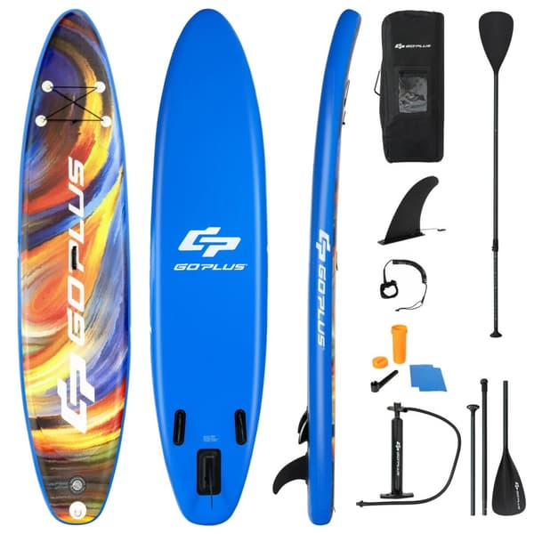 Uppblåsbar Stand Up Paddle Board, Pump-L, 10,5'x30"x6", Blå