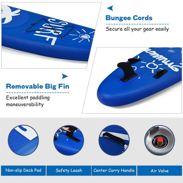 Uppblåsbar Stand Up Paddle Board, 305x76x16 cm