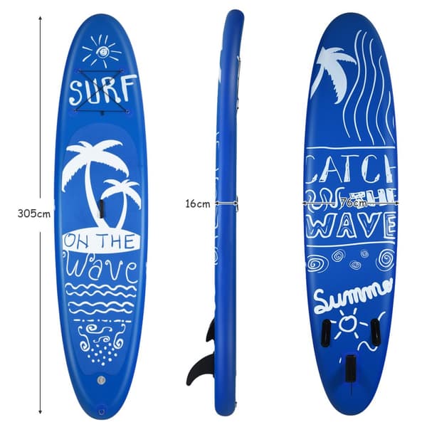 Uppblåsbar Stand Up Paddle Board, 305x76x16 cm