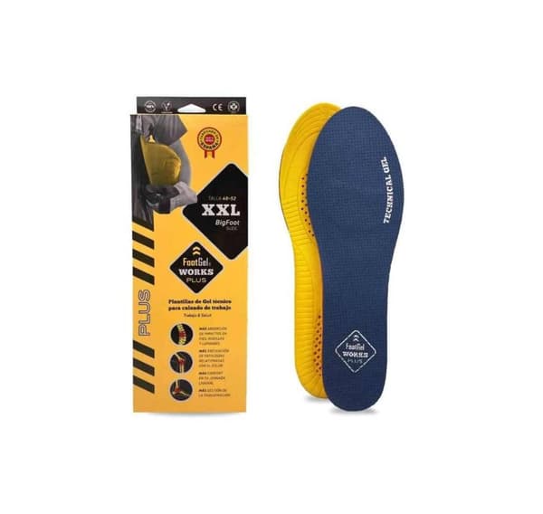 Innersåler Footgel Works Plus XXL, størrelse 48-52