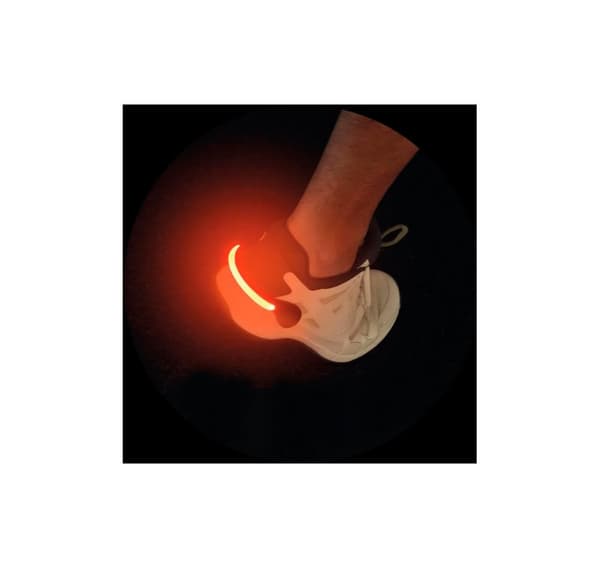 Sko LED säkerhetsklämma 2st röd
