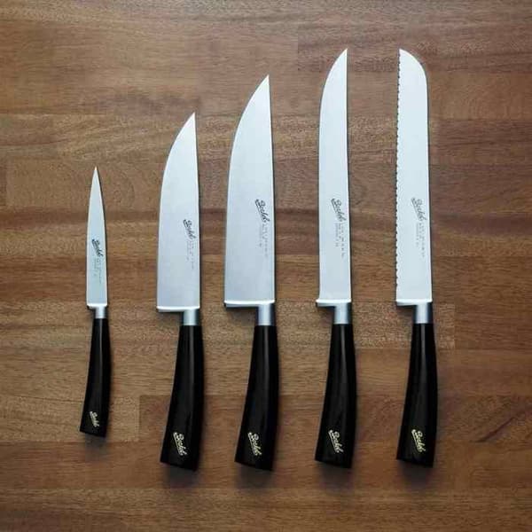 Berkel Elegance Sense, bestickknivblock, rostfritt stål, svart, 5 st.