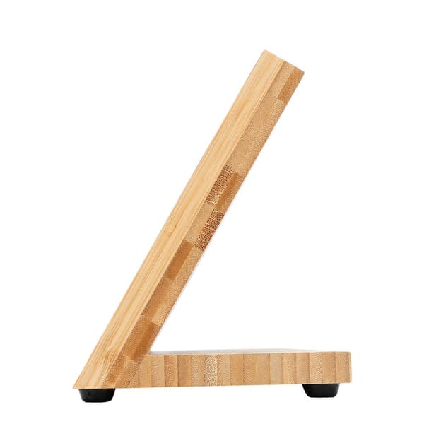 Magnetisk knivbräda i BAMBUBRUN Knivblock i bambu med magnet för platsbesparande förvaring av knivar och köksredskap.