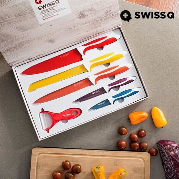 Swiss Q keramiska knivar (6 stycken)