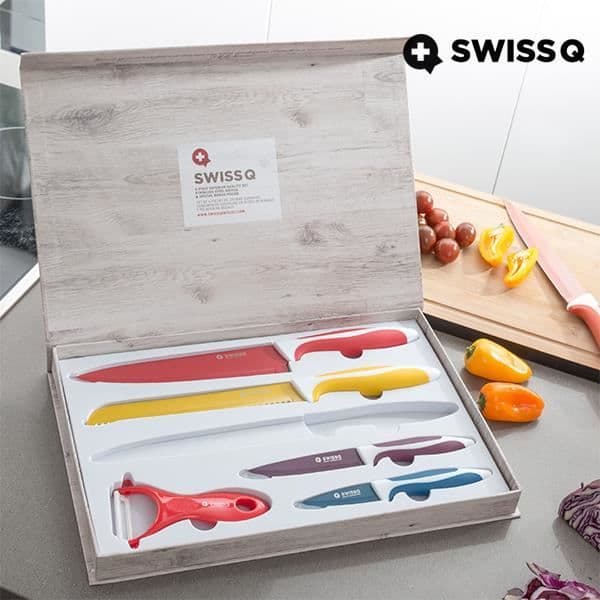 Swiss Q keramiska knivar (6 stycken)