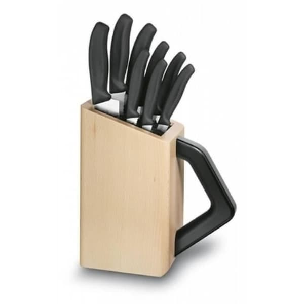 Kökskniv - VICTORINOX - SwissClassic 6.7173.8 - Block med 8 knivar - Blad 17, 21, 19 och 11 cm