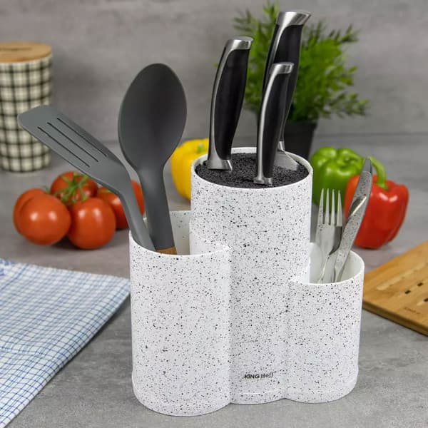 UNIVERSAL BLOCK KNIVST�LL 3-i-1 KINGHOFF KH-1585 WHITE