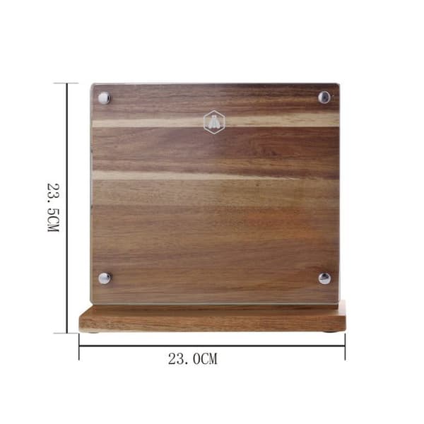 Bloc Repose Couteau - Laguiole - Akacieträ - Magnetisk - Härdat Glas - Nutida
