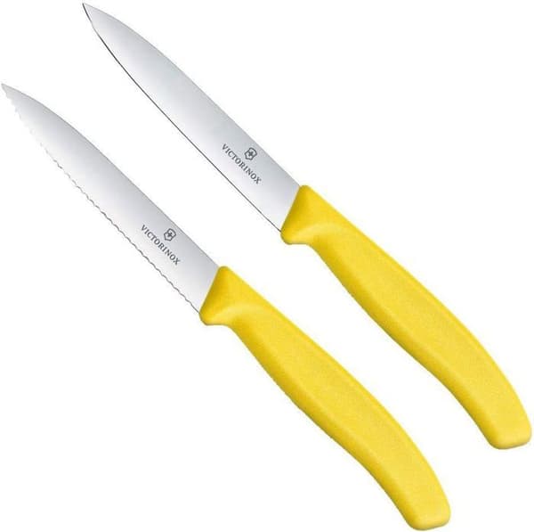 Victorinox - 6.7796.L8B - Swiss Classic Set med 2 Knivar, 1 X Normal Egg, 1 X Tandad Egg, Gul