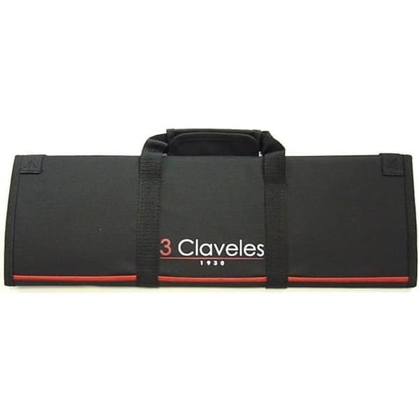 Köksfodral - 3 Claveles - 10 knivar - Tillbehörsfickor - Förstärkt rem - Blad max 34cm