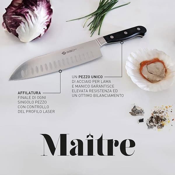 Maitre - Inox Azote Knivar - Kurvig Grönsakskniv 7 cm