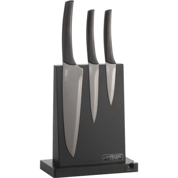 JEAN DUBOST Fusion knivblock + 3 knivar - Svart